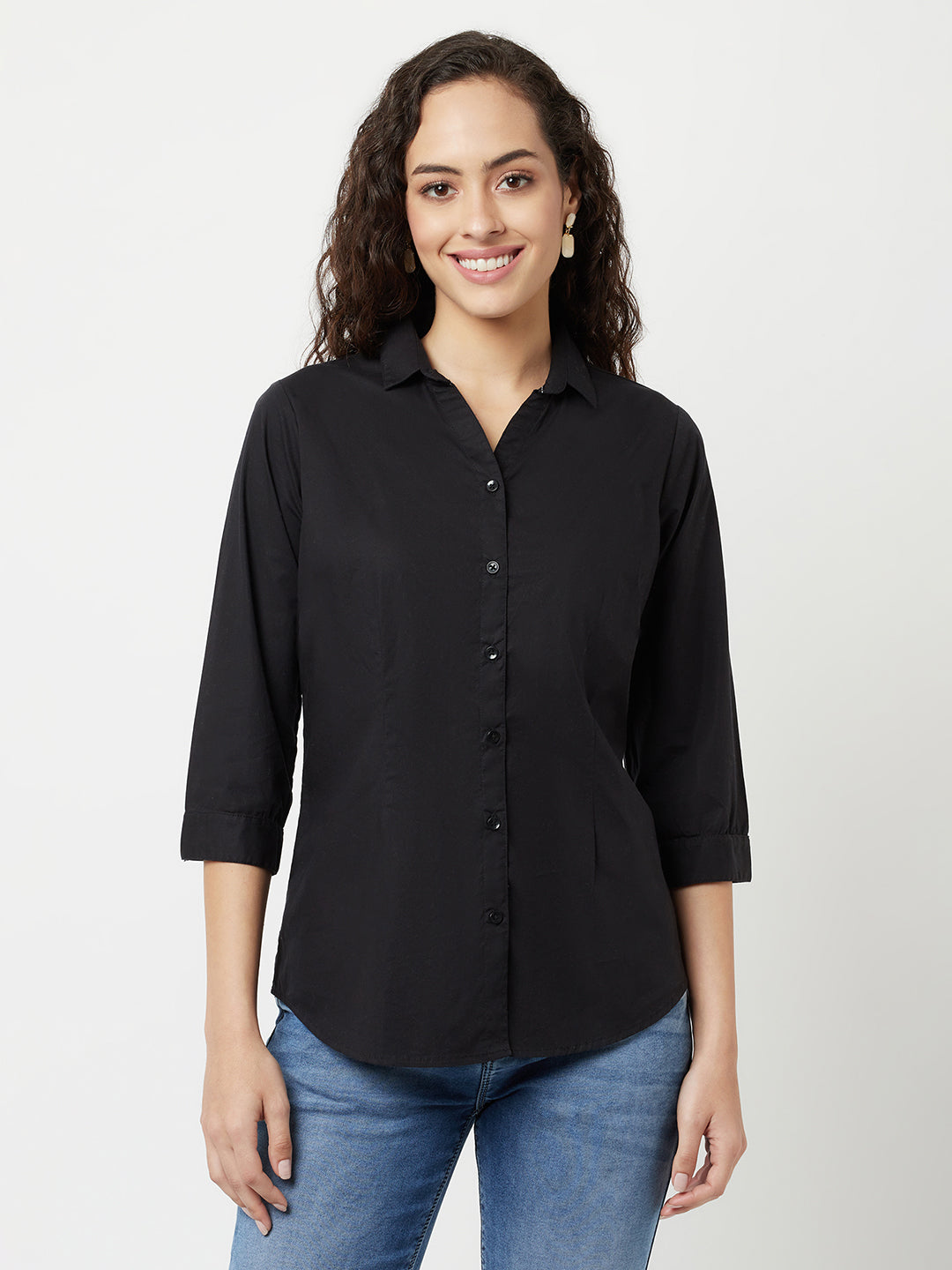 Black Shirt-Women Shirts-Crimsoune Club