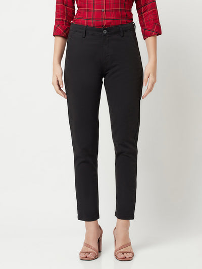 Black Trousers-Women Trousers-Crimsoune Club