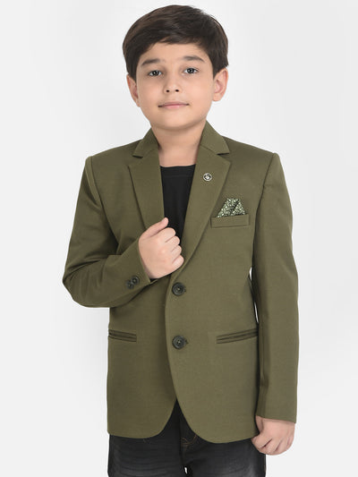 Olive Blazer with 3 Pocket Styling