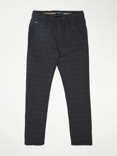 Black Checked Trousers - Boys Trousers