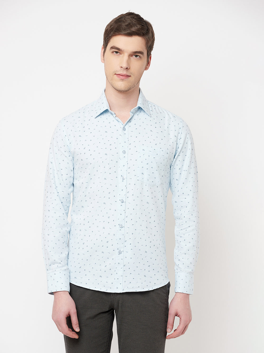 Blue Floral Shirt - Men Shirts
