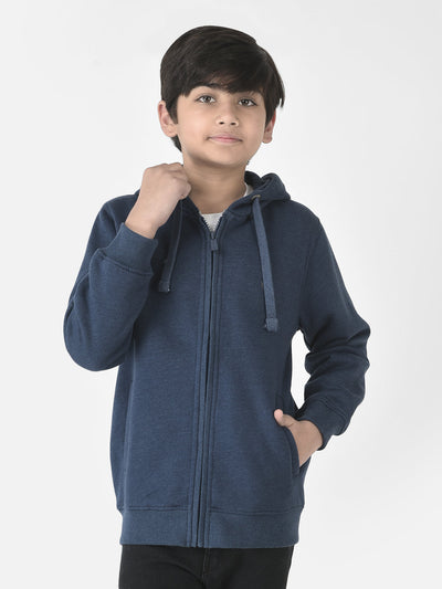  Dusty Blue Zipper Sweatshirt