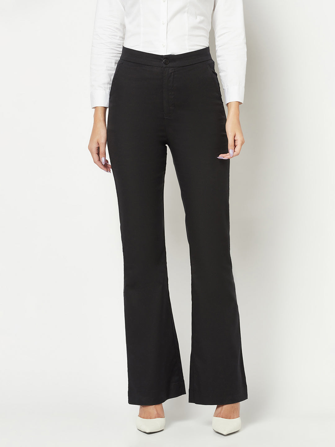 Black Bootcut Trousers- Crimsoune Club