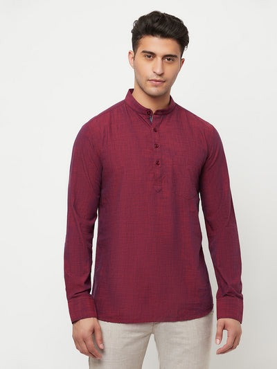 Maroon Kurta - Men Kurtas