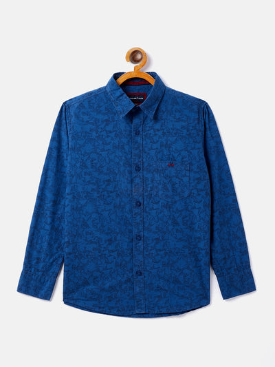 Blue Printed Causal Shirt - Boys Shirts