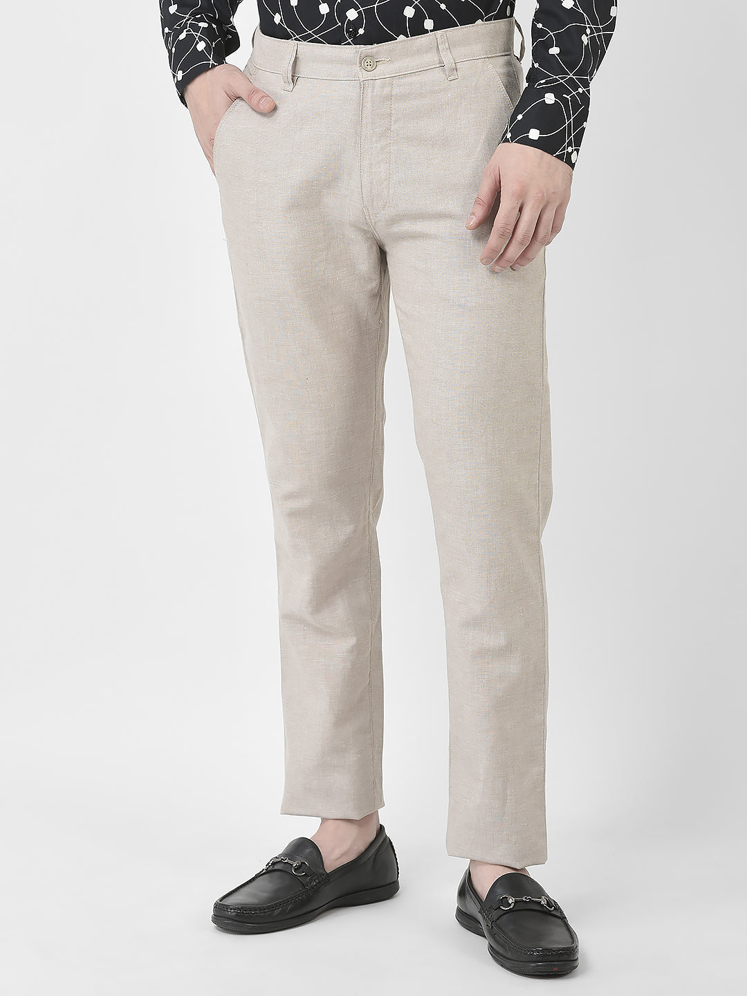  Melange Fawn Trousers