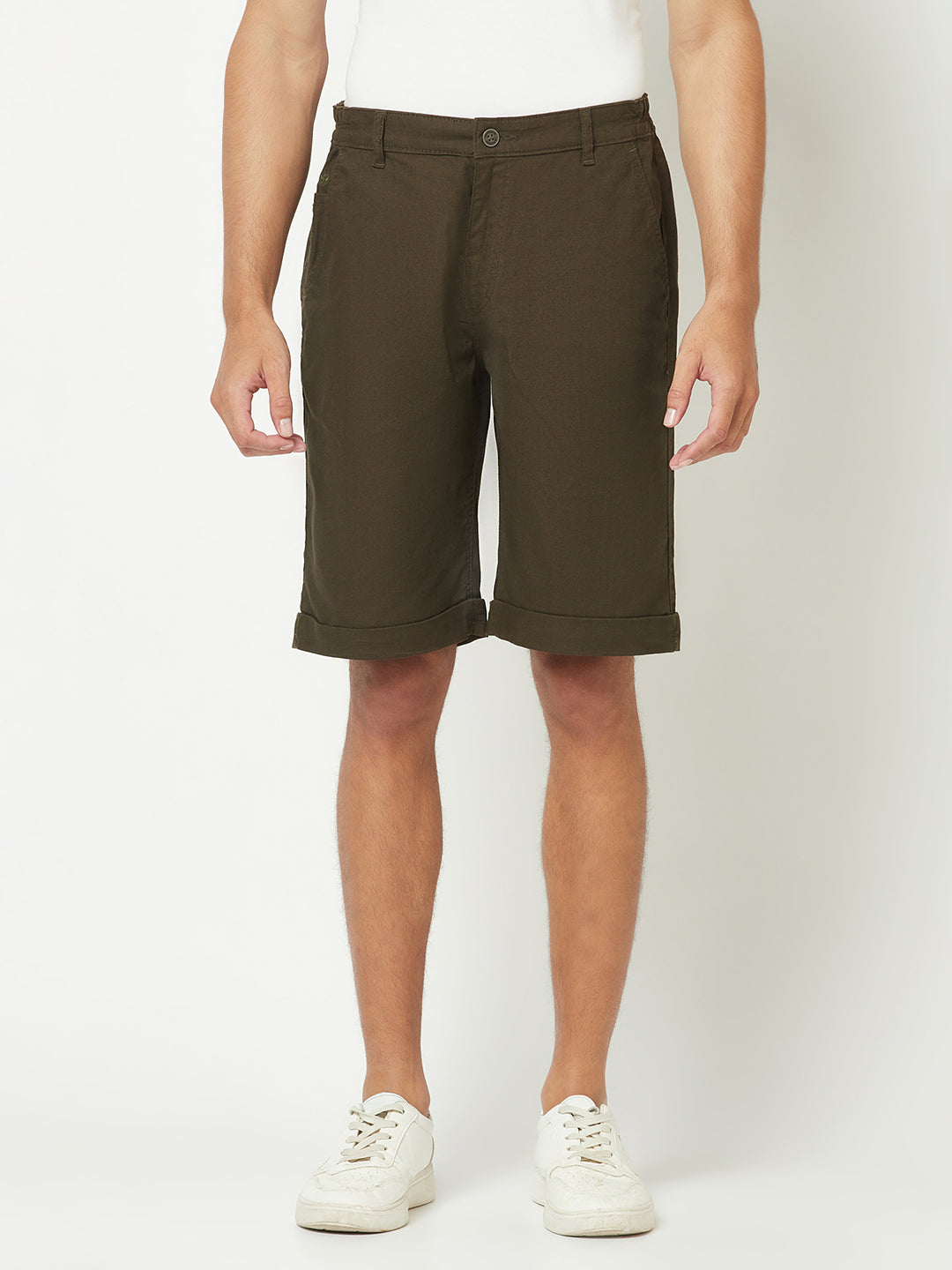  Olive Green Chino Shorts