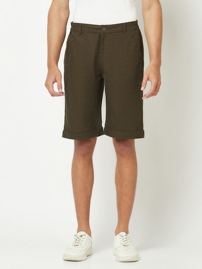  Olive Green Chino Shorts