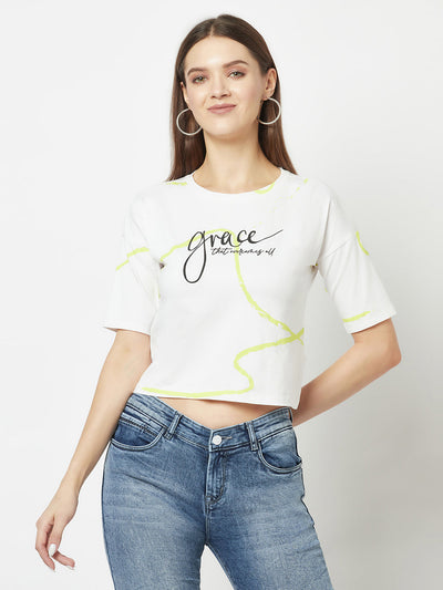  White Grace Cropped T-Shirt