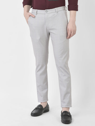  Checkered Light Grey Trousers