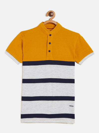 Mustard Striped T-shirt - Boys T-Shirts