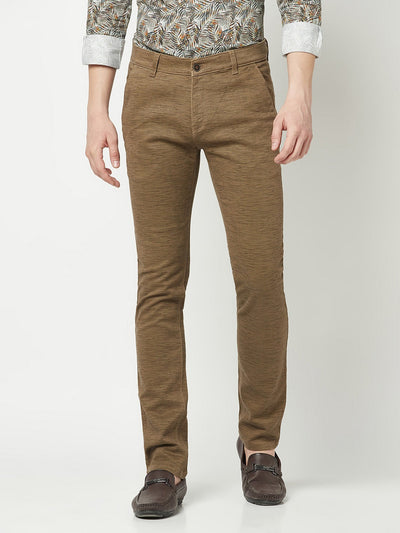  Brown Textured Trousers