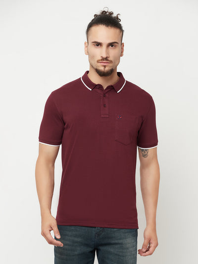 Maroon Polo T-Shirt - Men T-Shirts