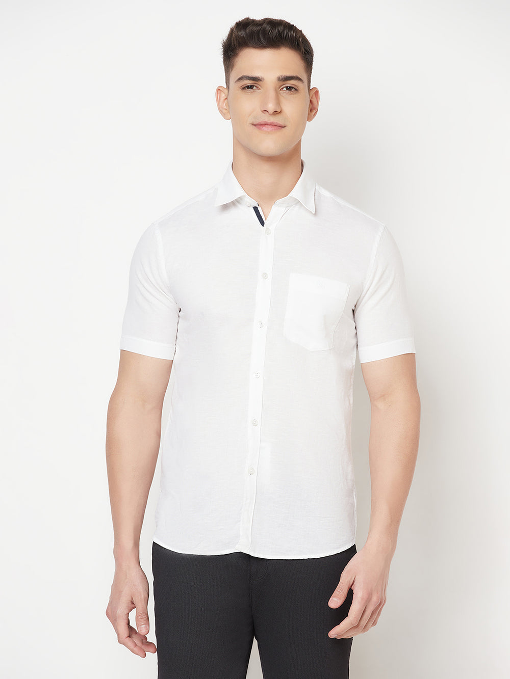 White Linen Shirt - Men Shirts