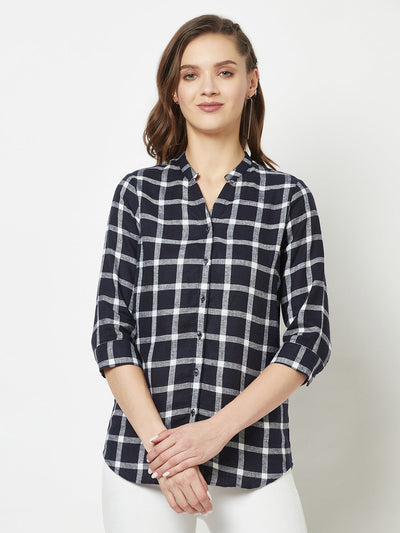  Multi-Colour Longline Checked Shirt 