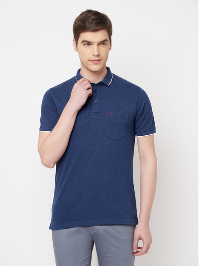 Blue Polo T-shirt - Men T-Shirts