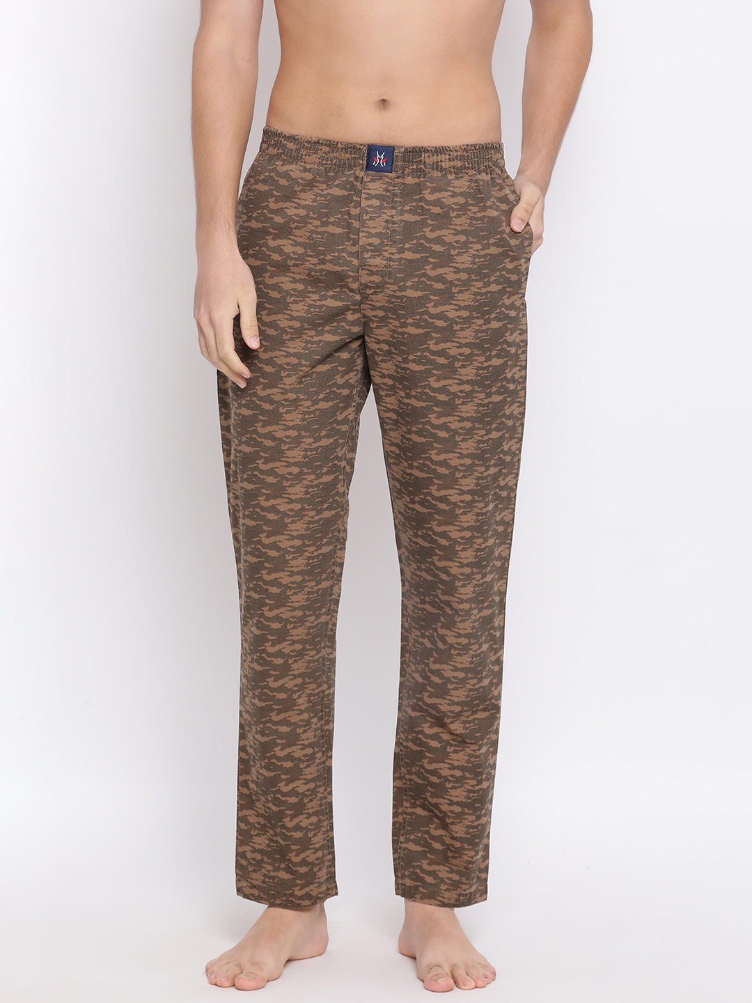 Brown Printed Slim fit Lounge Pants - Men Lounge Pants