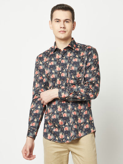  Multi-Colour Floral Print Shirt