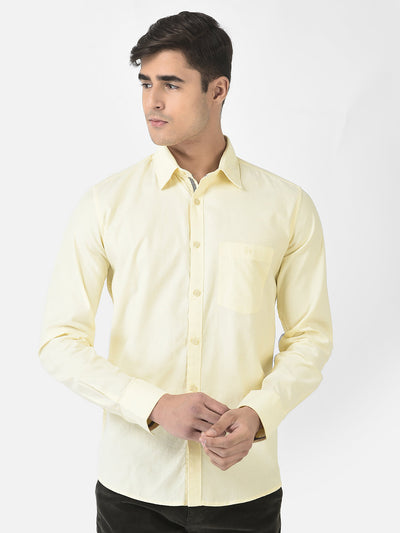  Lime Yellow Shirt in Pure Cotton