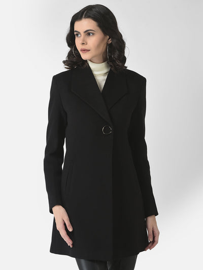  Black A-Line Overcoat