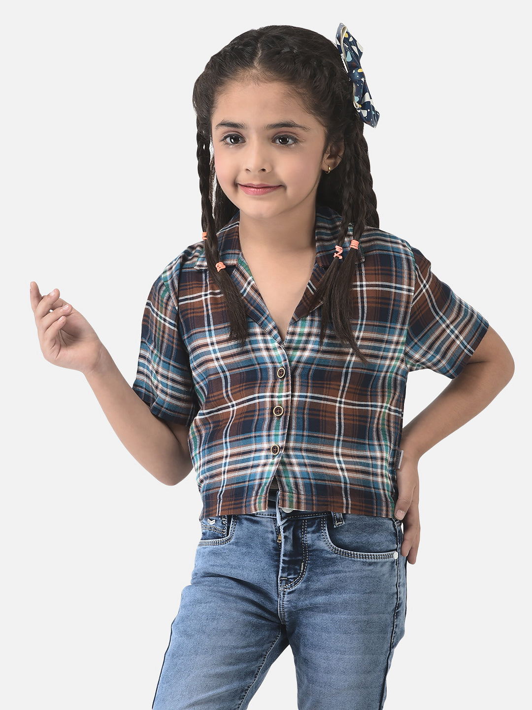  Multi-Colour Shirt with Tartan Checks 