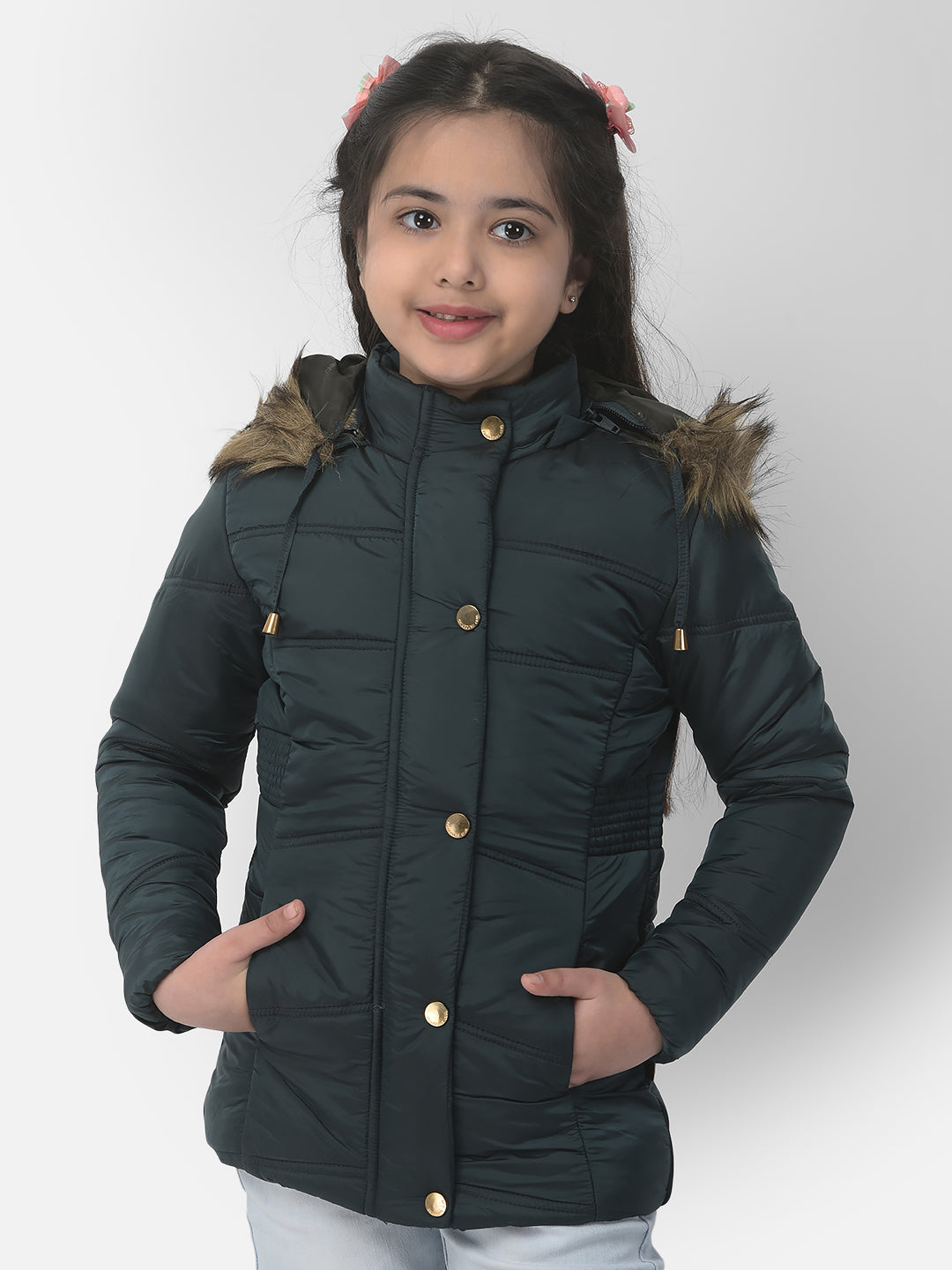  Emerald Green Padded Jacket