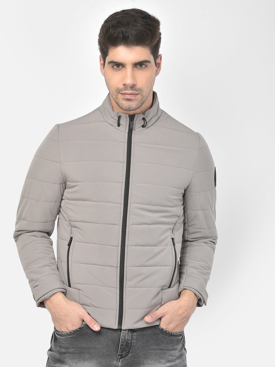 Grey Padded Jacket - Men Jacket