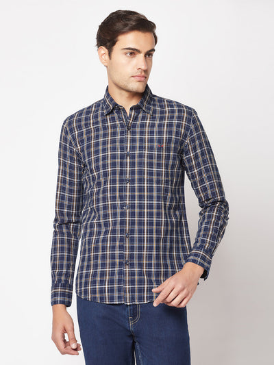  Beige Checkered Shirt