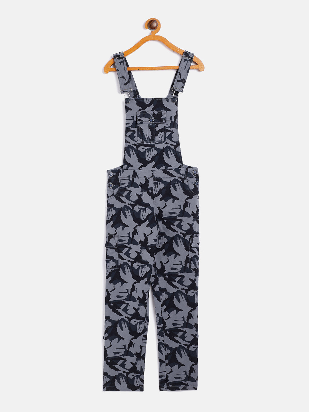 Grey Camouflage Dungarees - Girls Dungarees