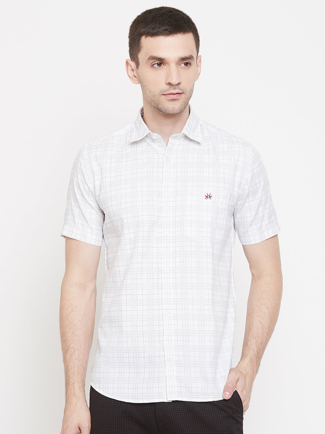 White Checked shirt - Men Shirts