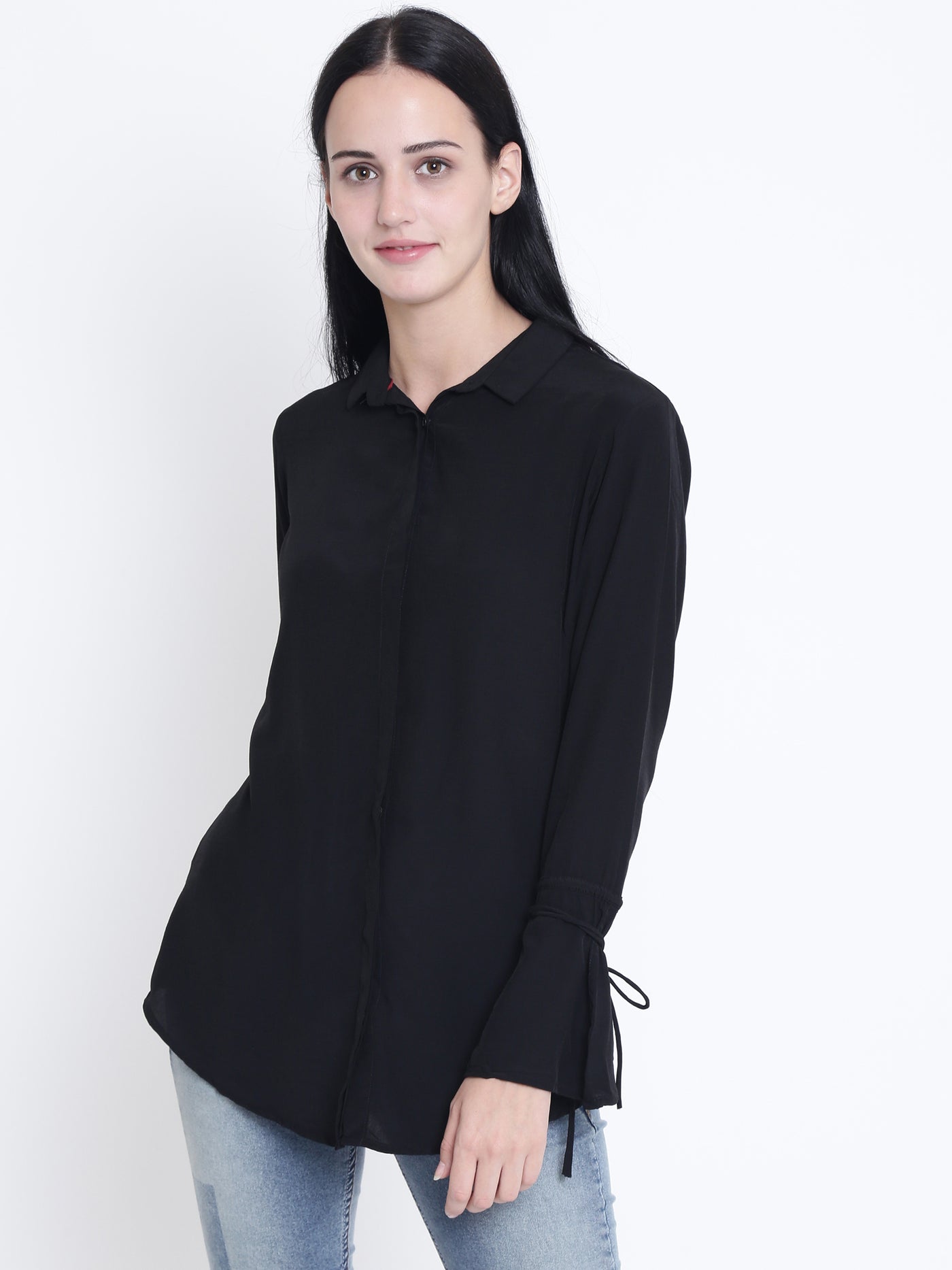 Black Full Sleeves Shirt - Women Shirts