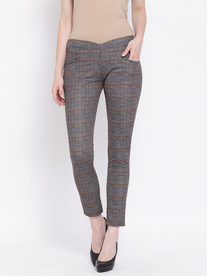 Multicolor Smart Fit Trousers - Women Trousers