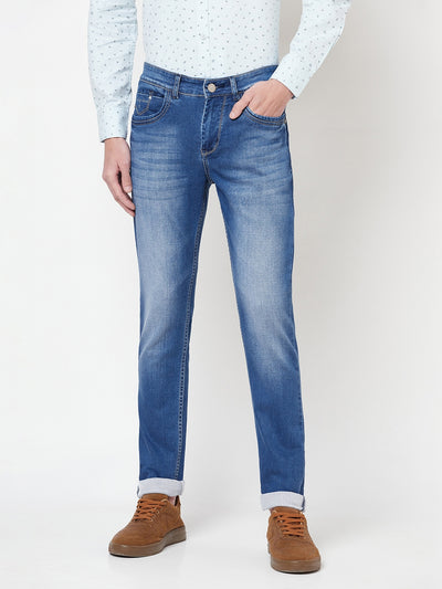 Blue Light Fade Jeans - Men Jeans