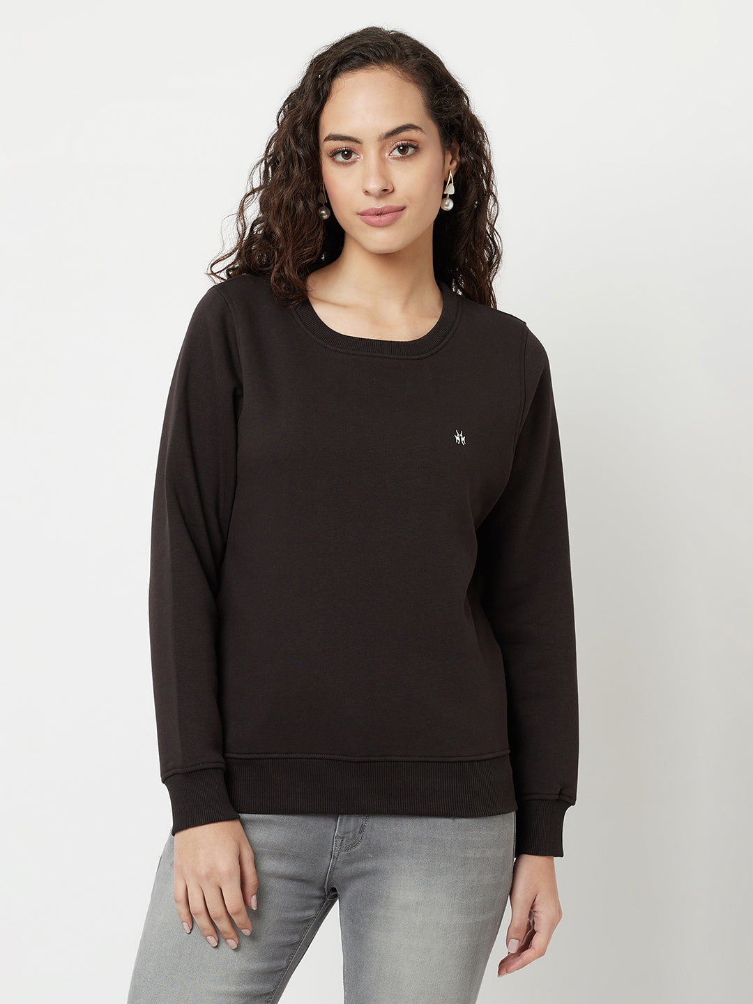 Black Sweatshirt-Women Sweatshirts-Crimsoune Club