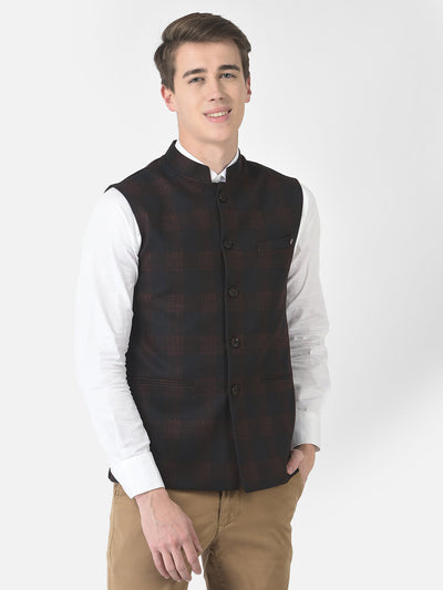  Multi-Coloured Checked Waistcoat