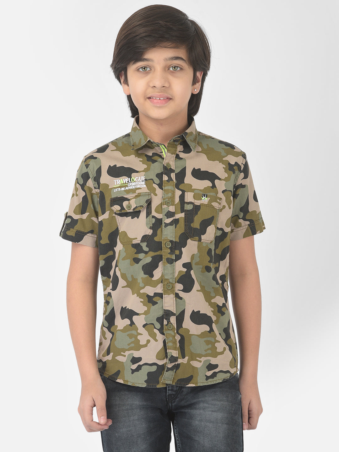 Olive Camouflage Shirt - Boys Shirts