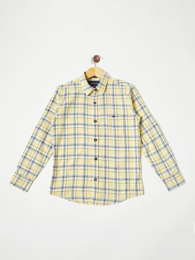 Yellow Checked Casual Shirt - Boys Shirts