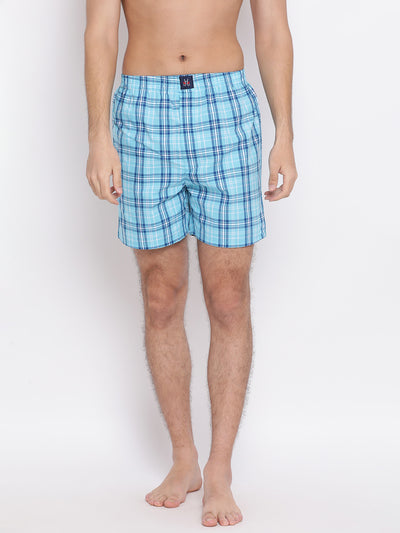 Blue Checked boxer - Men Boxers