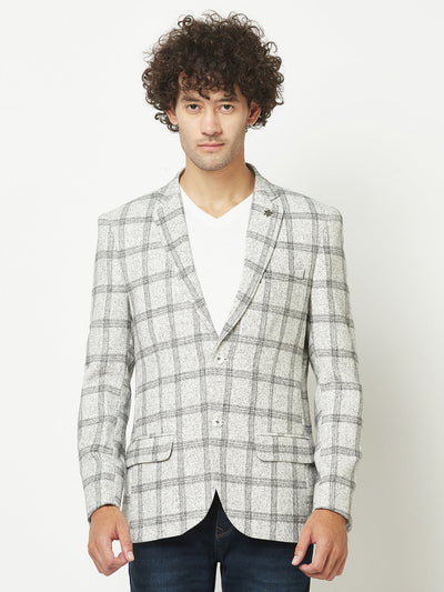  Grey Checkered Blazer