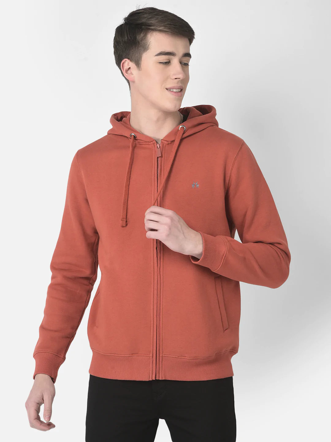  Simple Rust Zipped Sweatshirt 