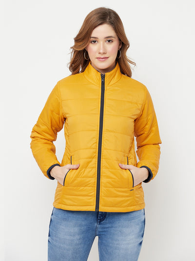 Mustard Reversible Padded Jacket - Women Jackets