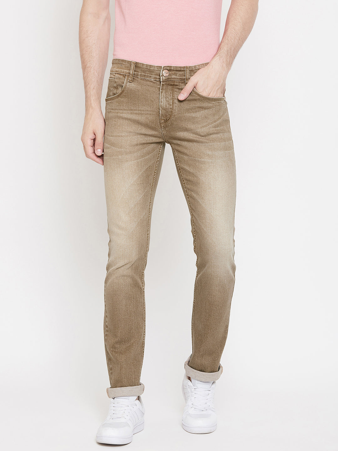 Khaki Slim Fit Jeans - Men Jeans