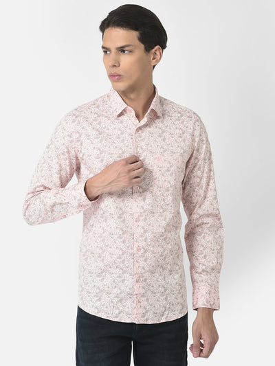 Light Pink Shirt in Floral Print 