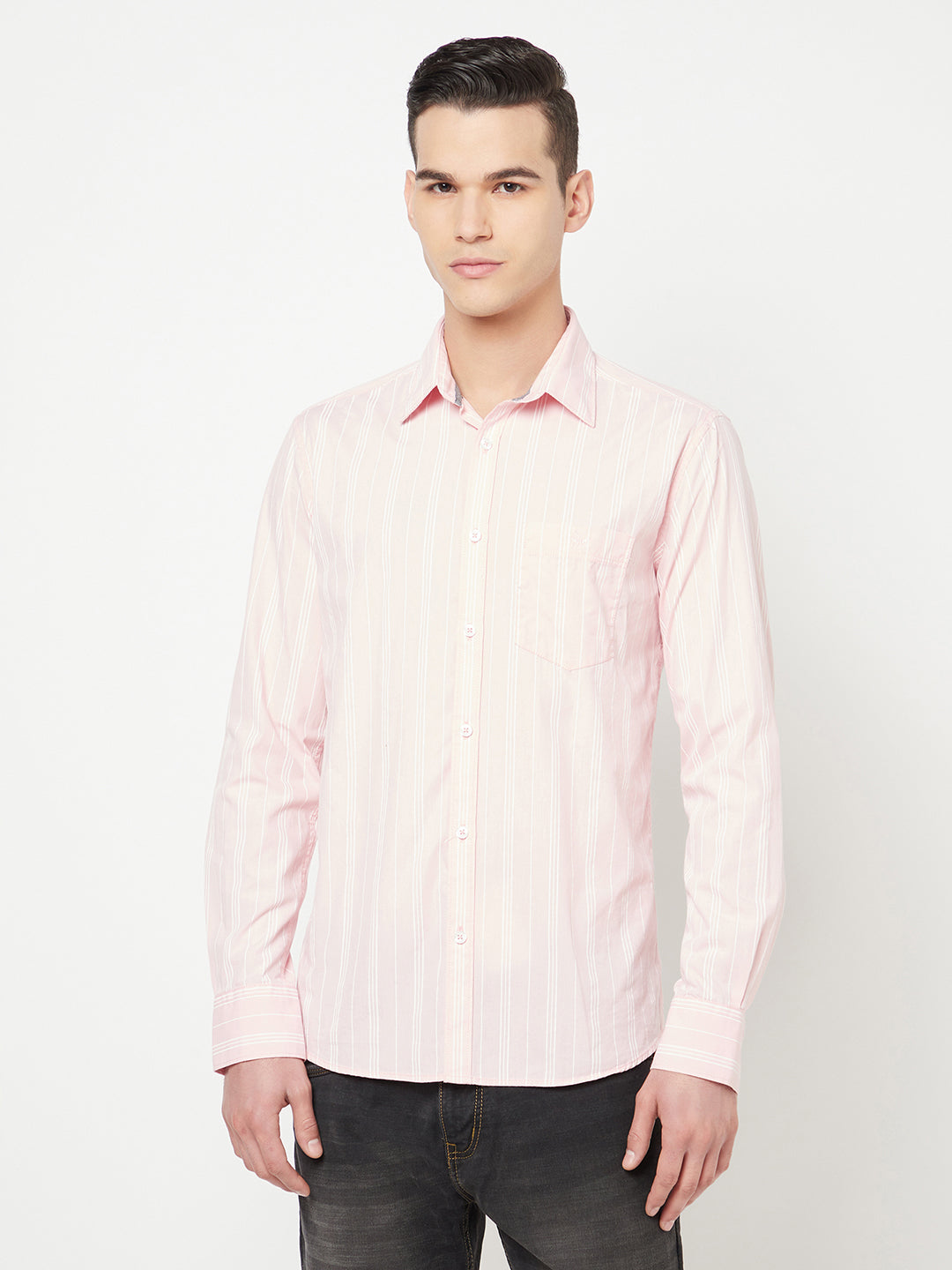 Pink Striped Shirt - Men Shirts