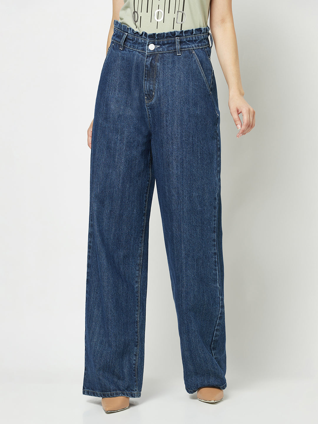  Blue Flared Waist Jeans