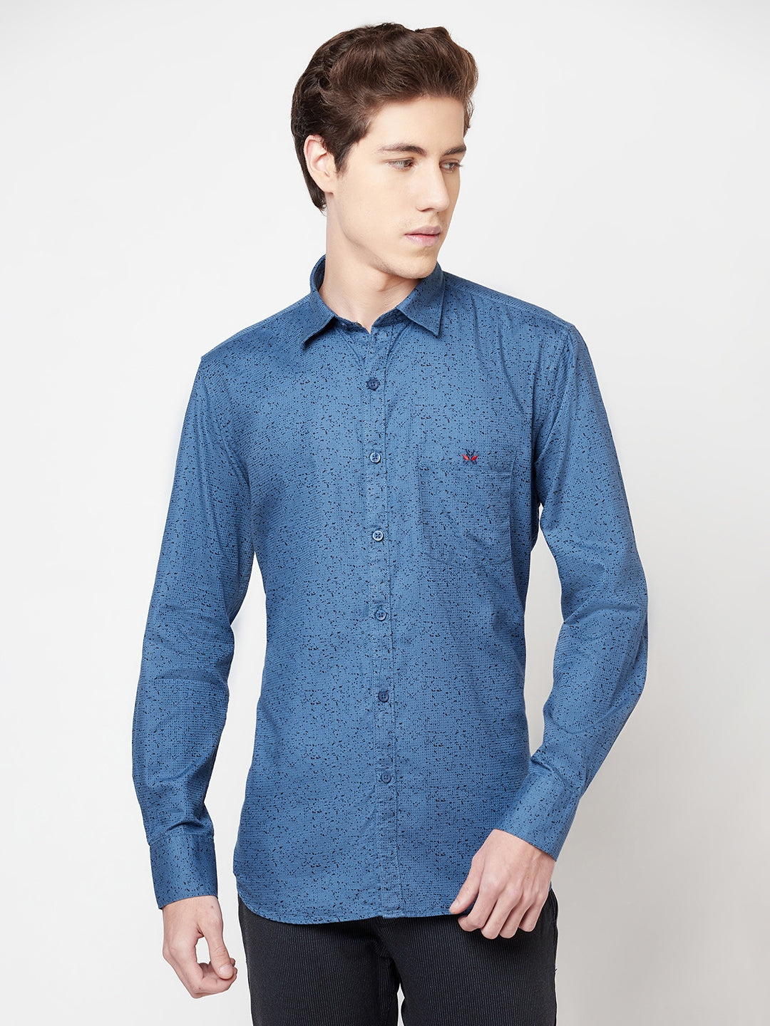 Blue Printed Shirt - Men Shirts