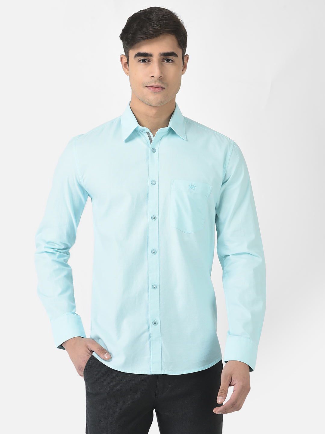  Light Baby Blue Shirt in Pure Cotton