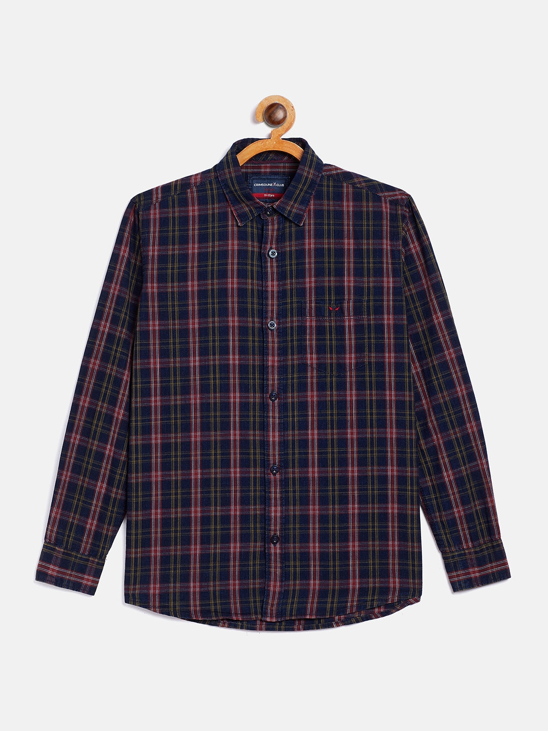 Navy Blue Checked Casual Shirt - Boys Shirts