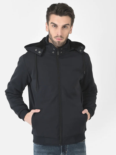  Navy Blue Removable Hood Jacket 