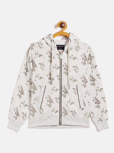 White Floral Hooded Sweatshirt - Girls Sweatshirts